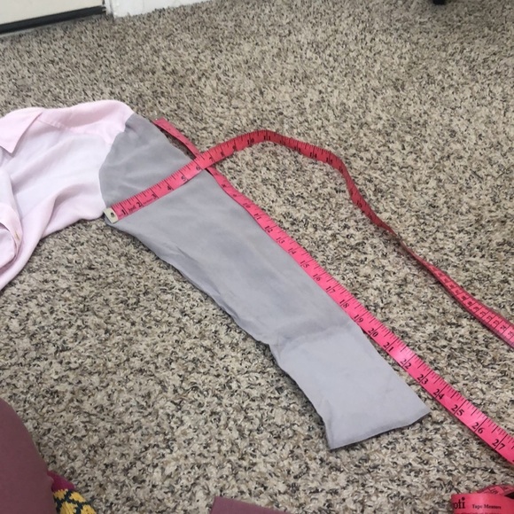 Free People Top Size Small Colorblock Gray Pastel Pink Silk Blouse - Picture 11 of 12